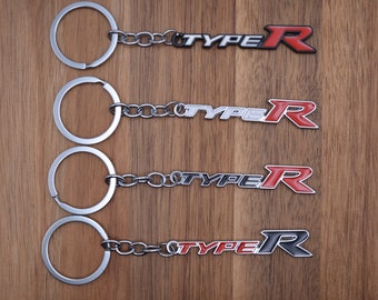 3D Design Metal Type R Emblem Car Badge Logo Keychain Keyring Key Chain ...