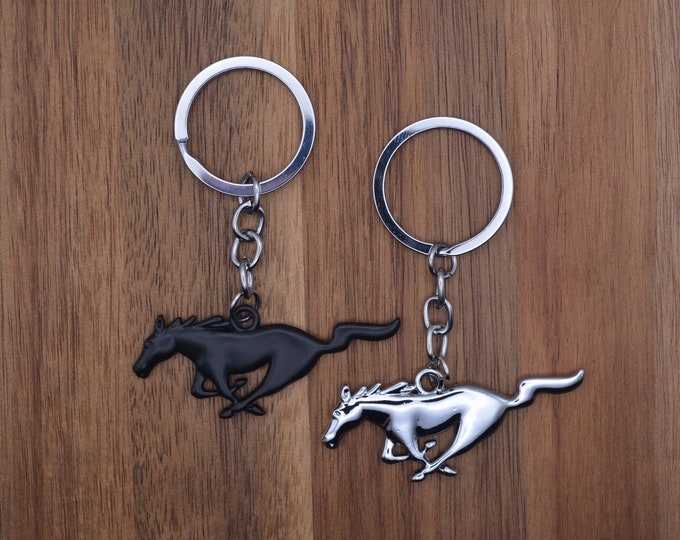 Ford Mustang Logo Keychain Etsy