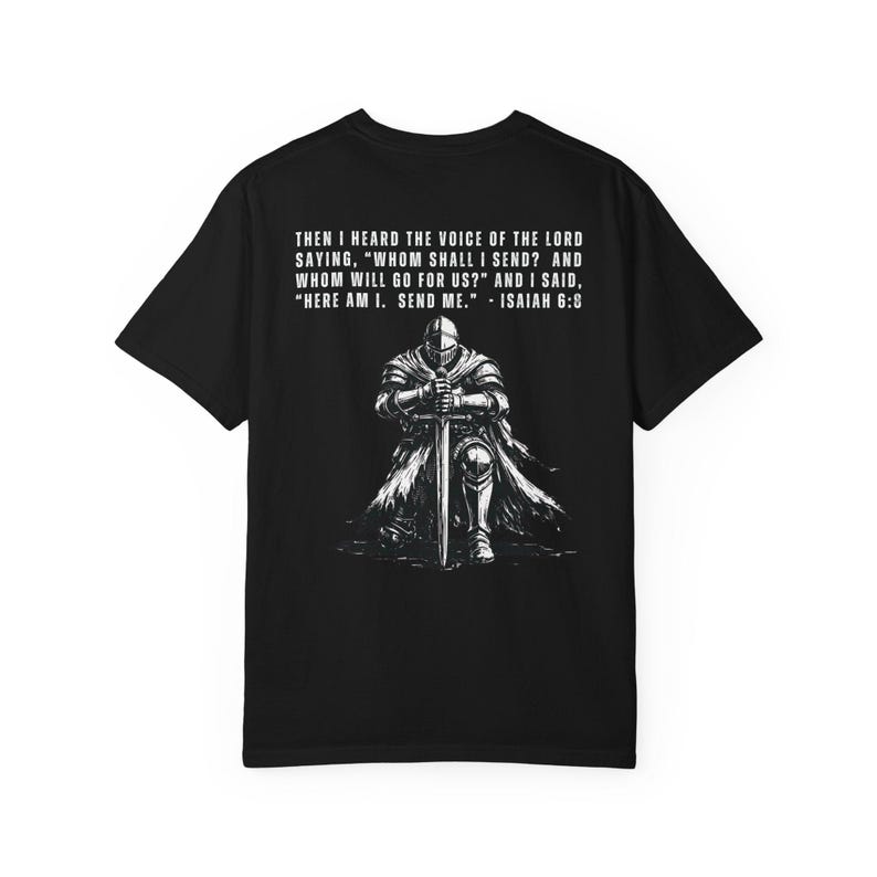 Comfort Colors® Christian Gym Shirt for Men and Women, Isaiah 6:8 Send Me, Christian Warrior T-shirt image 17