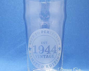 1944 - 80 - Engraved Nonic Pint Glass