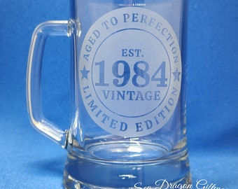 1984/40 - Engraved Beer Stein/Mug