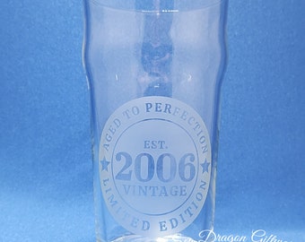 2006 - 18 - Engraved Nonic Pint Glass