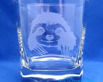 Sloth #1 - Engraved Quartet Spirit Glass