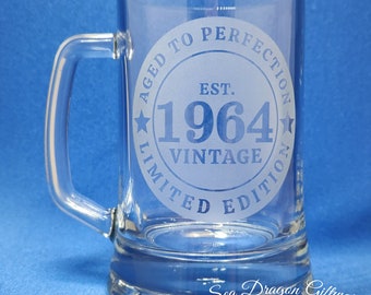 1964/60 - Engraved Beer Stein/Mug