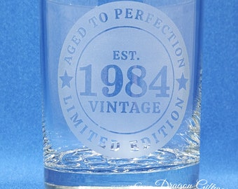 1984/40 - Engraved Dimple Spirit Glass #2
