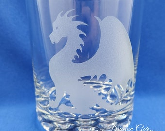 Dragon #2 - Engraved Dimple Spirit Glass #2