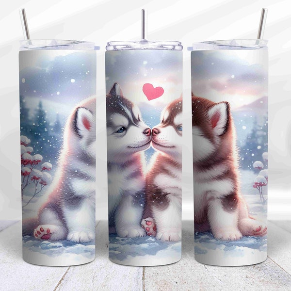 Thermobecher Tumbler Husky Schlittenhund verschiedene Motive jeweils personalisierbar