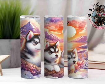 Thermobecher Tumbler Husky 2 Schlittenhund verschiedene Motive jeweils personalisierbar