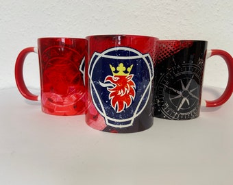 Scania V8 Vabis Pott Kaffeebecher Trinkgefäss Teetasse LKW Geschenk Weihnachten