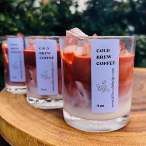 Cold Brew Coffee Candle 9 oz | Ice Coffee Candle | Gift For Coffee Lovers