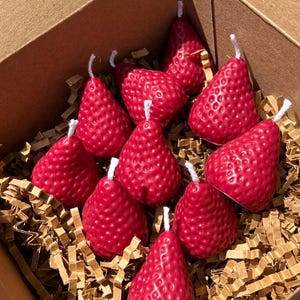 Birthday Cake Strawberry Candles, Set of 5 or 10