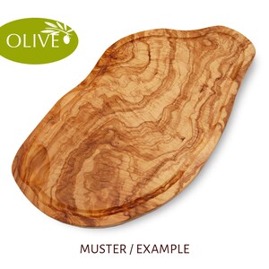 Carving board made of olive wood with juice groove laser engraving GRILLMEISTER NAME personalized cutting board meat grill BBQ gift image 7