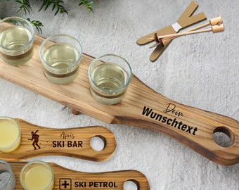 Tábua de madeira com 6 copos de shot | Tábua de shots | Bar de shots | Ideia de presente para festa | Despedida de solteiro | Caverna do homem | Presente de Natal