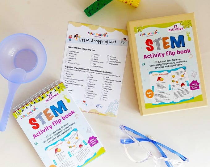 Kids Activity Box, Science Experiments, 32 STEM Activities & Experiments, Teaching Resource, Science, Technology, Engineering, Maths, Coding