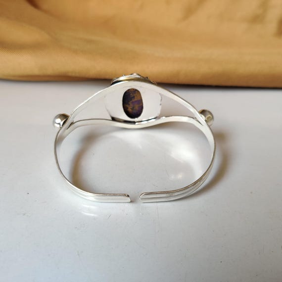 Amethyst Bracelet 925 Sterling Silver Beautiful Cut Gemstone  Sterling Silver  Bracelet with Purple Moonstone Center Stone and Accents display picture 1