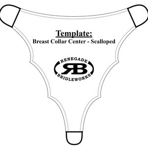 Template: Breast Collar Center Plate - Scalloped