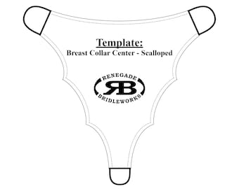 Template: Breast Collar Center Plate - Scalloped