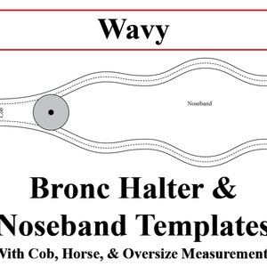May include: Diagram showing three different sizes of wavy nosebands for horses. The sizes are labelled "Cob", "Horse", and "Over". The diagram shows the noseband shape and how it fits on a horse's face.