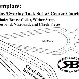 Template: Center Concho Inlay/Overlay Tack Set
