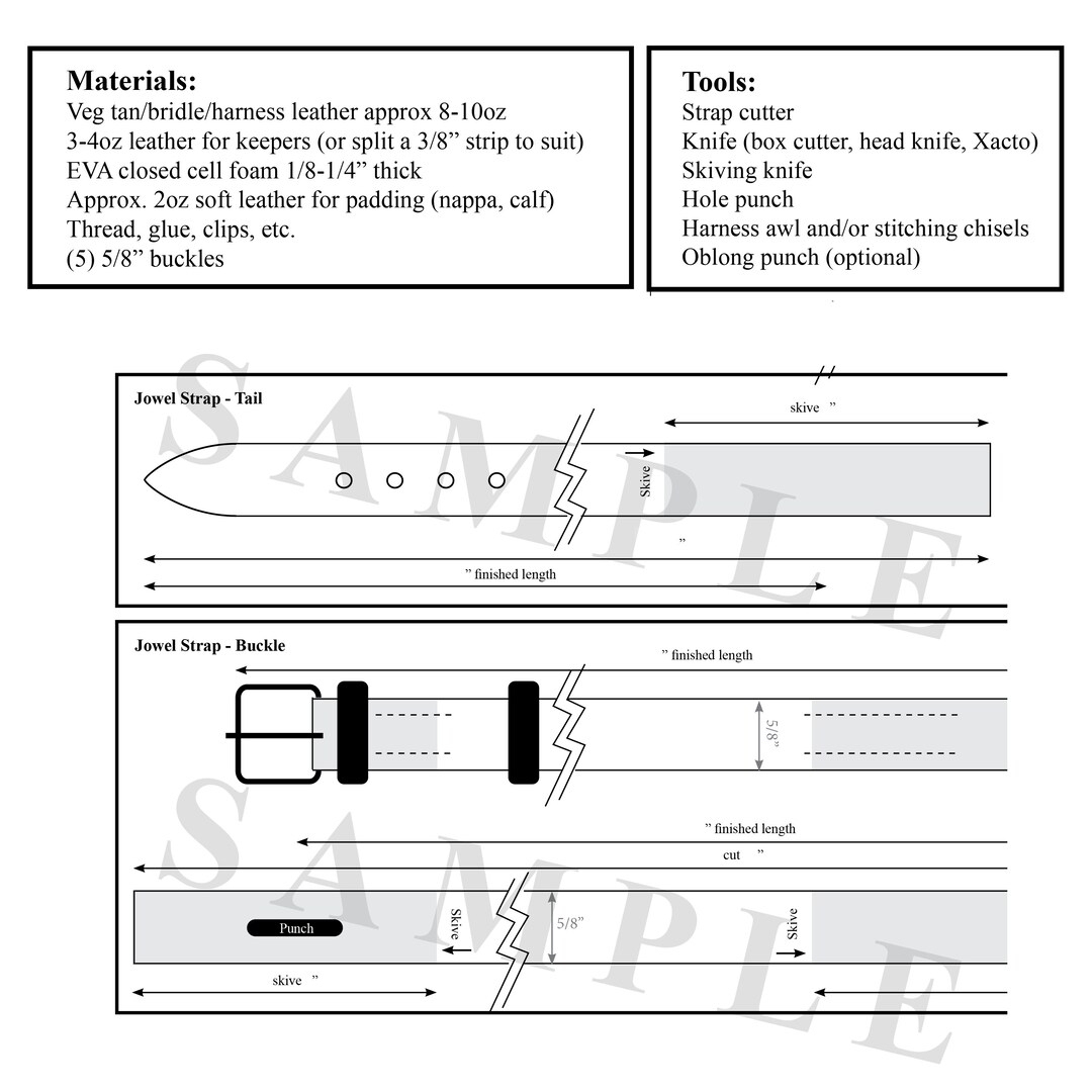 Pattern Leather Hackamore Headstall PDF Download Printable Diagrams