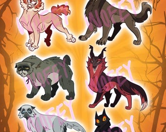 ¡Adopta felino con temática de monstruo clásico de Halloween! - !!LEA LA DESCRIPCIÓN antes de comprar!!