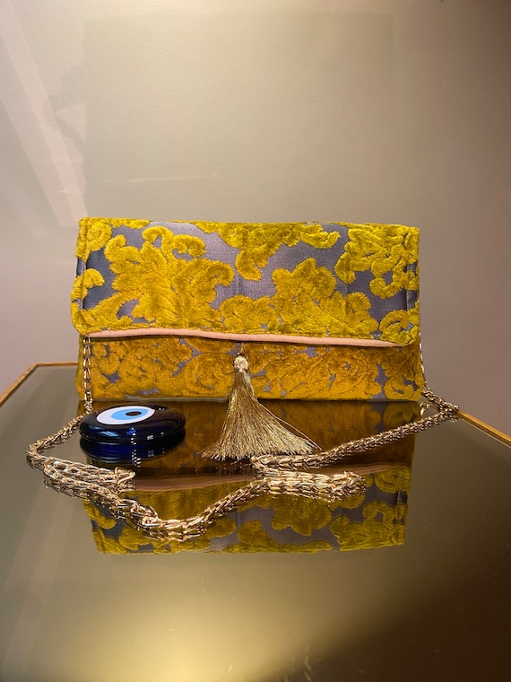 Evening velvet Clutch, Handmade Woman Bag, Velvet Boho Clutch, Unique Handbags, Woman Hand Bag, Clutch Purse, Clutch Wallet, Velvet Clutch