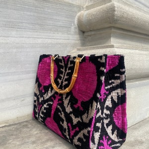 Silk Velvet Ikat Totebag 055