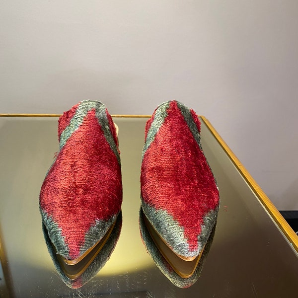 Silk Velvet Ikat Slipper 38 main image 1