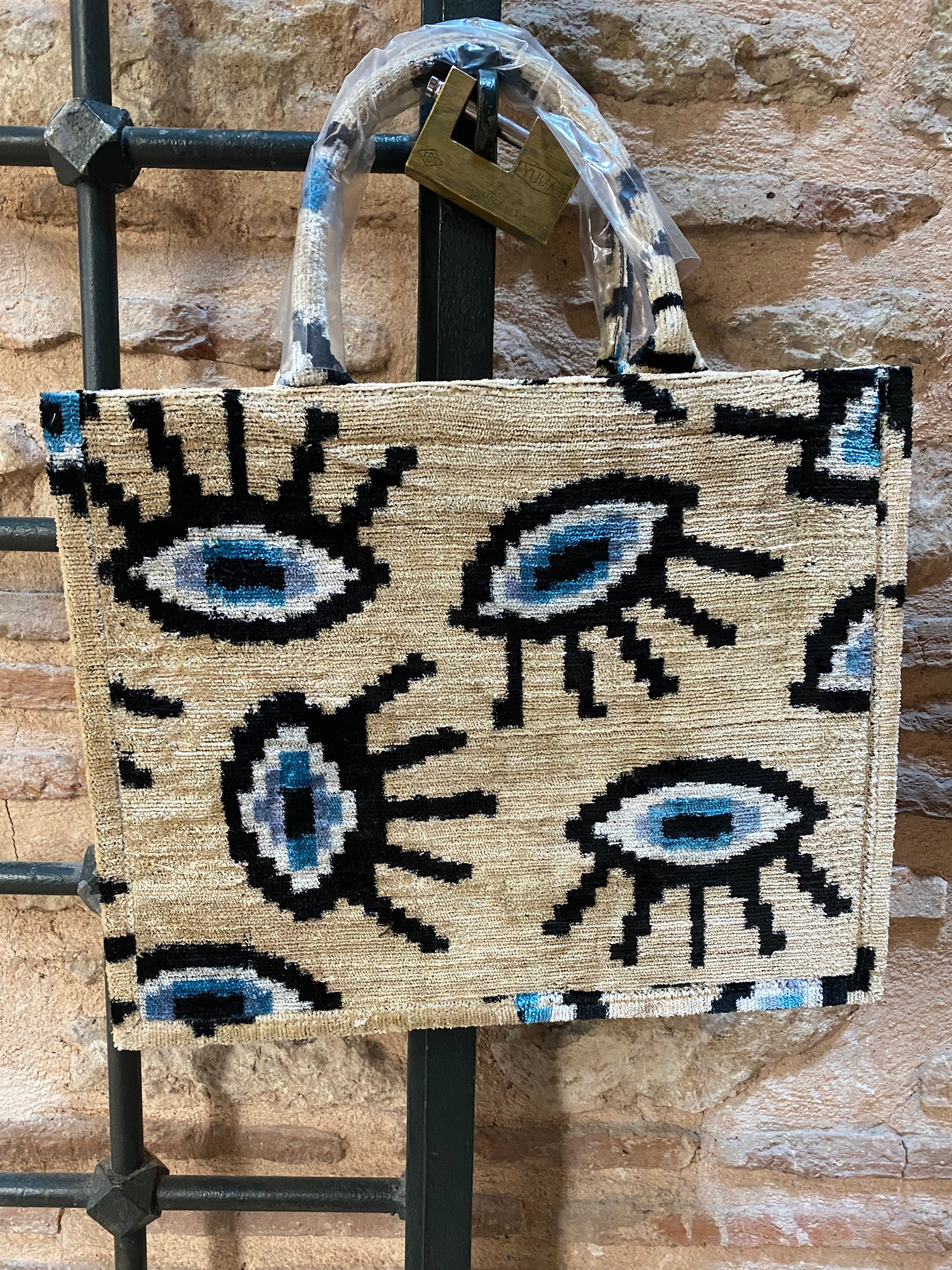 Art Unique Designer Eye Hand Embroidery Tote