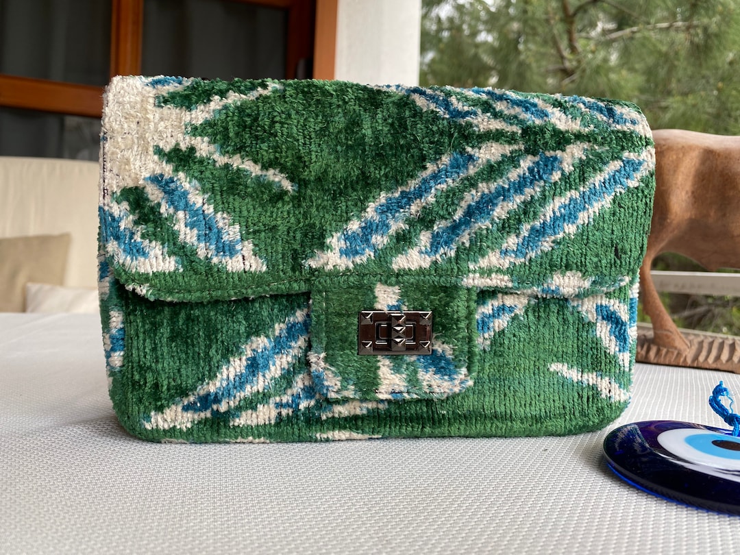 Silk Velvet Ikat Gondola Bag 04 main image 0