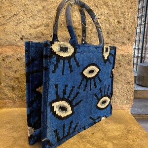 Silk Velvet Ikat Totebag 031 main image 0