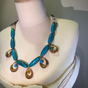 Necklace tuquoise Design, Most popular Turkish jewelry, real turquoise Jewelry, Handmade charm, mothers day, design precious stone necklace