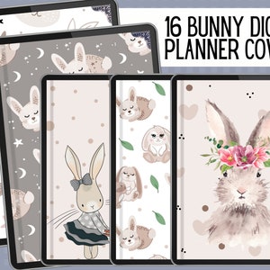 Digital Planner Covers, Goodnotes Covers, Digital Notebook Covers, Digital Journal Cover, Rabbit Digital Planner Covers, Digital Book Covers