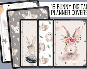 Digital Planner Covers, Goodnotes Covers, Digital Notebook Covers, Digital Journal Cover, Rabbit Digital Planner Covers, Digital Book Covers