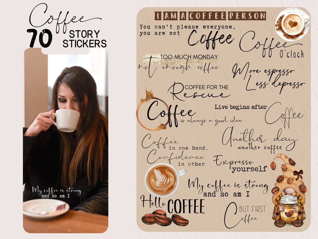 Coffee Instagram Story Stickers, Coffee Instagram Stickers, Instagram ...