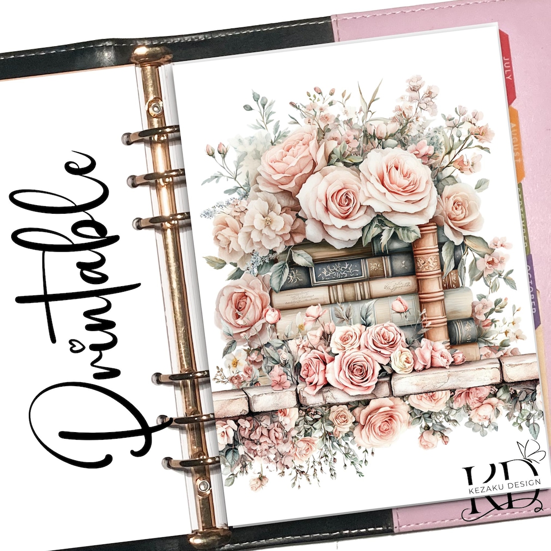 Book Planner Dashboard, Printable Planner Dashboards, Floral Dashboard ...