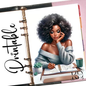 Black Girl Boss Planner Dashboards, PDF Printable Planner Dashboards, Coffee Girl Dashboard, A5 Planner, Dashboard Planner, Pocket Planner