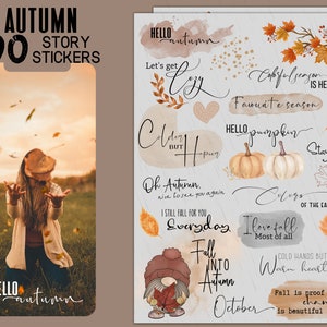 Autumn Instagram Story Stickers, Autumn Instagram Stickers, Instagram Stickers, Instagram Story, Instagram Sticker, Autumn Quote Stickers