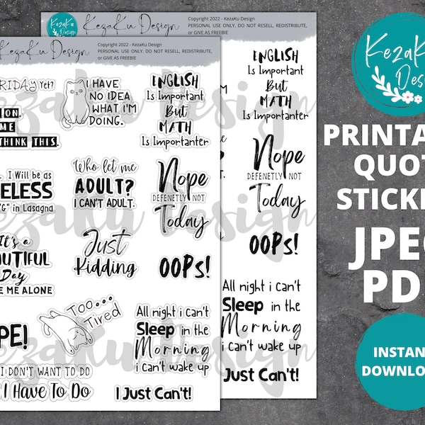 Quotes Stickers - Etsy
