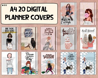 Digitale Planer Cover, Goodnotes Cover, Digitale Notizbuch cover, Digital Journal Cover, Digital Happy Planner Cover, Digitale Buch cover