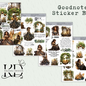 Black Queen Digital Stickers, Black Girl Magic Digital Stickers, Afro Girl Digital Stickers, Black Girl Stickers, Goodnotes Digital Stickers