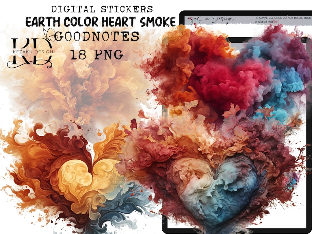Earth Color Heart Smoke Goodnotes Digital Stickers Heart Smoke earth-color-heart-smoke-goodnotes-digital-stickers-heart-smoke