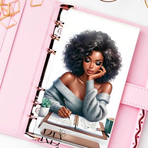 Boss Black Girl Planner Dashboard, PDF Printable Planner Dashboards, Coffee Girl Dashboard, A5 Planner, Dashboard Planner, Pocket Planner