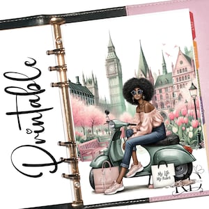 Fashion Black Girl Planner Dashboard, PDF Printable Dashboards, Fashion Black Girl Dashboard, A5 Planner, Dashboard Planner, Pocket Planner