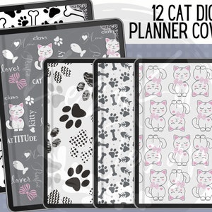 Cat Digital Planner Covers, Goodnotes Covers, Digital Notebook Covers, Digital Journal Cover, Digital Planner Cover, Digital Book Covers,Cat
