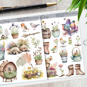Spring Goodnotes, IPad Pro Floral, Spring Stickers, Goodnotes Stickers, GoodNotes Planner, Goodnotes 5 Planner, Watercolor Digital Stickers