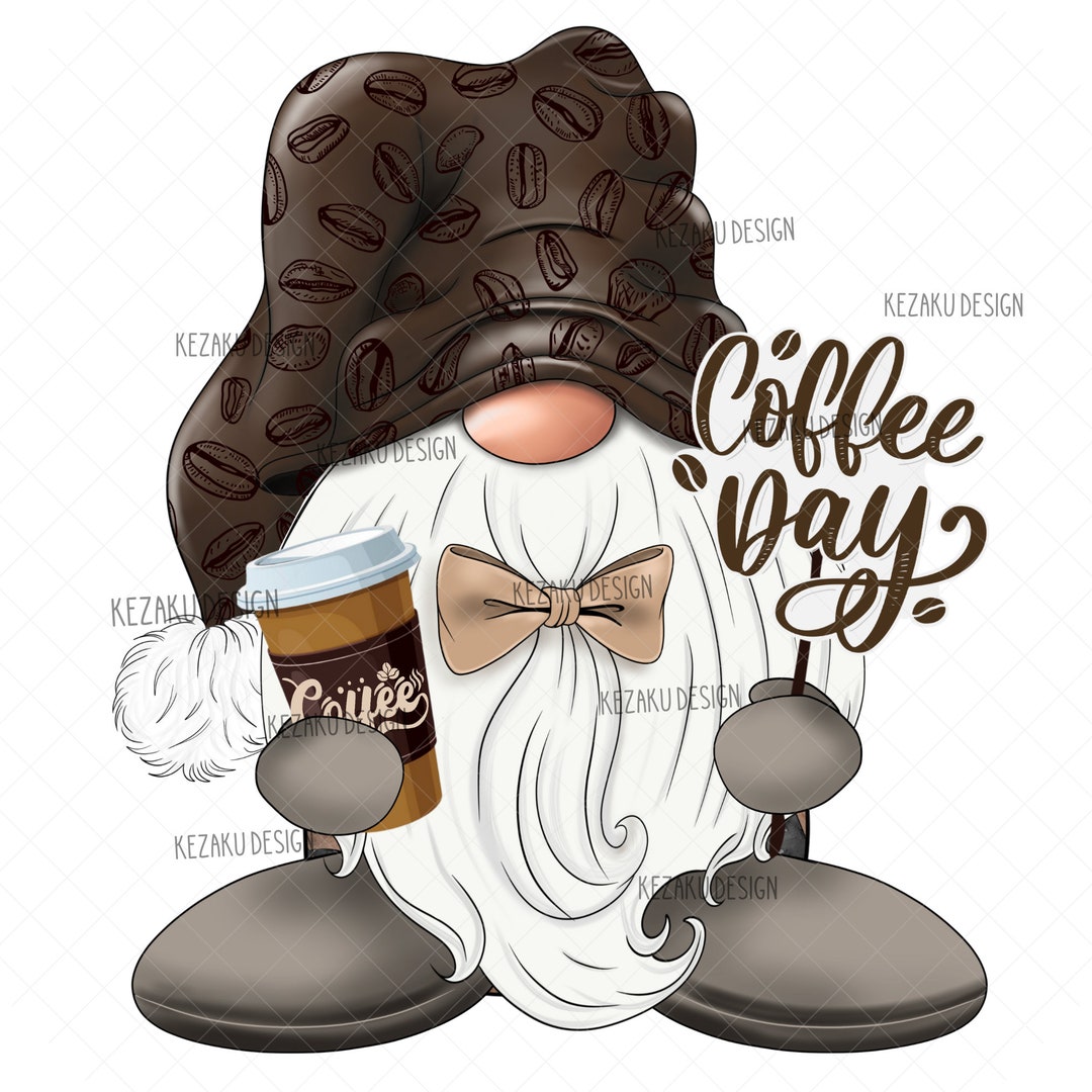 Coffee Gnome PNG, Gnome Png, Nordic Gnome Png, Coffee Gnome Sublimation