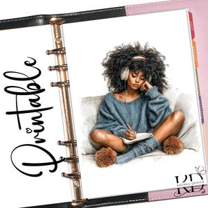 Cozy Journaling Planner Divider Printable, Self Care Planner Dashboard, Boss Girl Planner Insert, Cozy Aesthetic Planner,PDF PRINTABLE