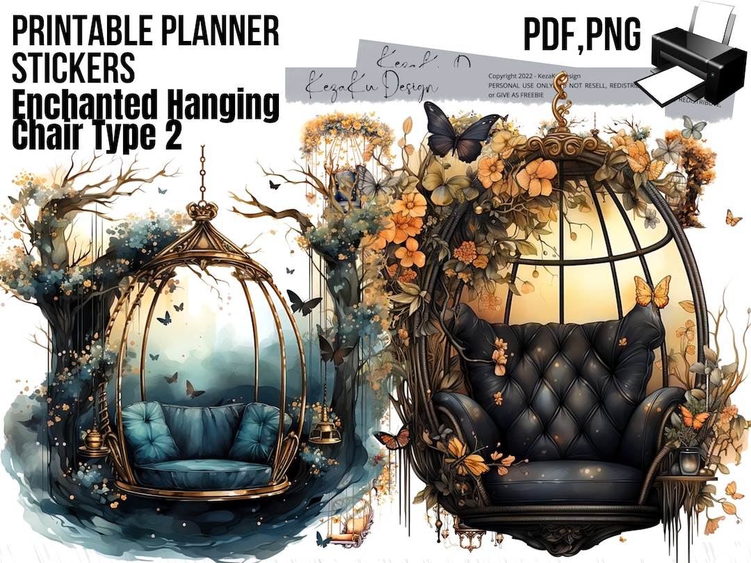 PRINTABLE Enchanted Hanging Chair Stickers-t2, Enchanted Hanging Chair ...