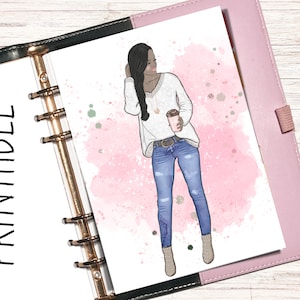 Girl Planner Dashboard, Printable Planner Dashboards, Girl Dashboard, A5 planner, Planner, Girl Dashboard Planner, Pocket Planner, Dashboard
